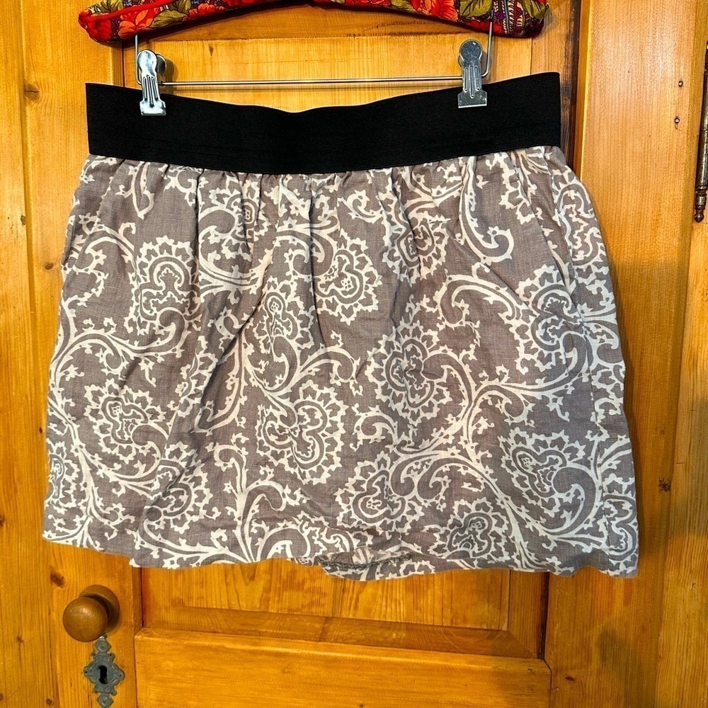 Ann Taylor Loft Linen Mini Skirt w/Pockets Size 10